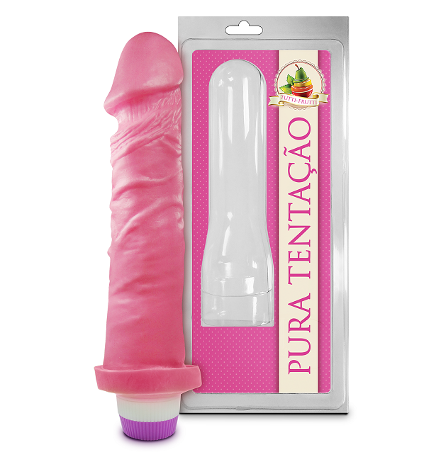 Pênis Aromático com Vibro 18cm X 4,4cm - Tutti-Frutti
