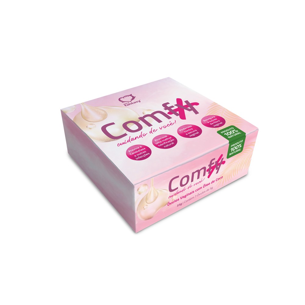 Comfy+ Óvulos Vaginais de Óleo de Coco 35g - Display com 7 óvulos - Caixa com 6 Displays 